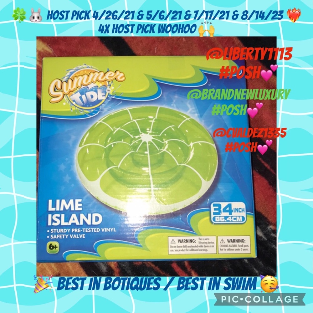 Summer tide Lime island 34 inch pool float New